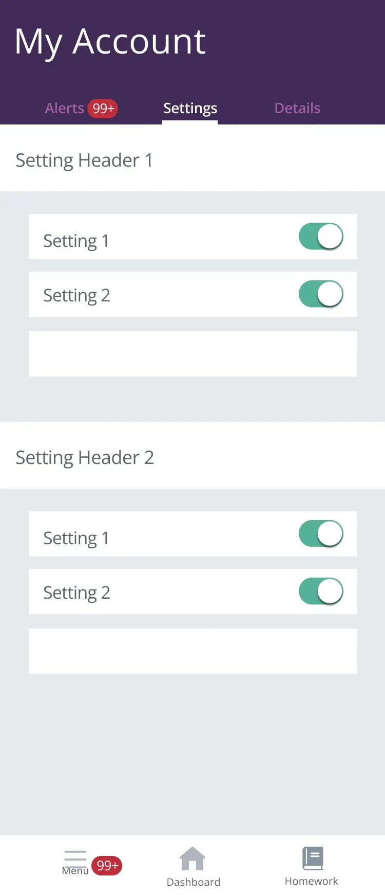 Settings with Require Touch ID and Dark Mode toggles