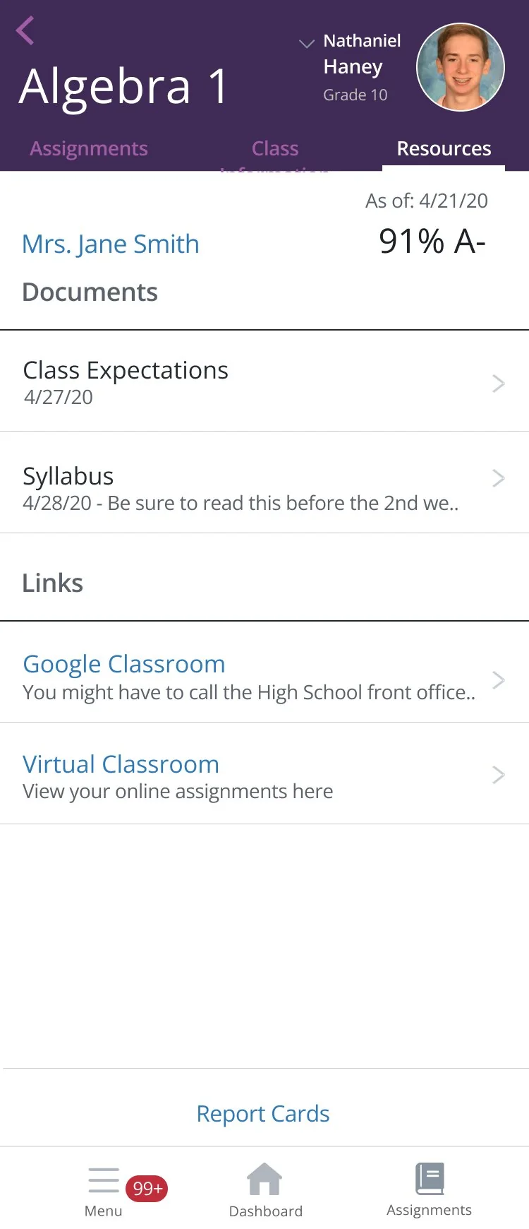 Class resources: documents and links